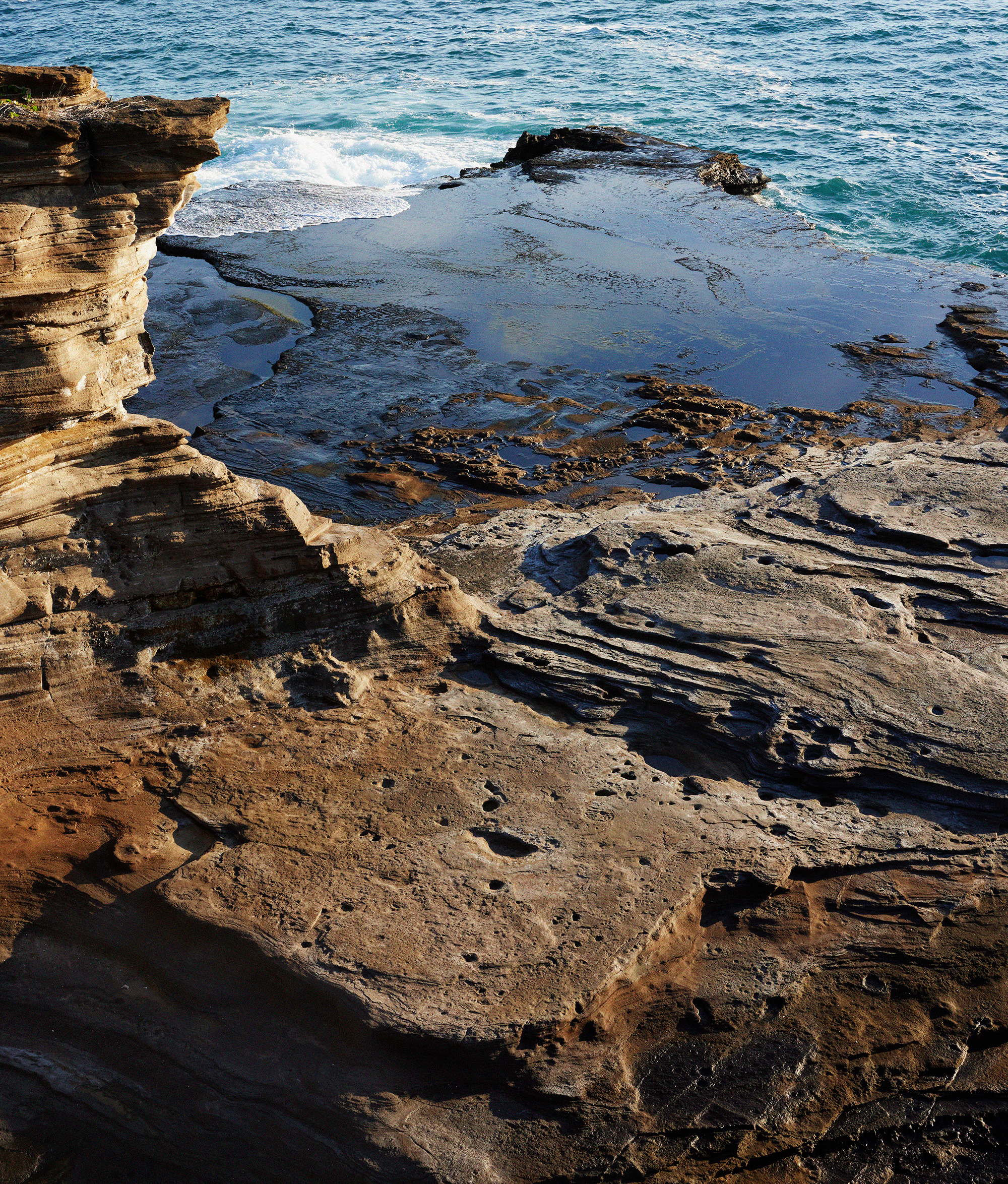 Rock formations at the coastline