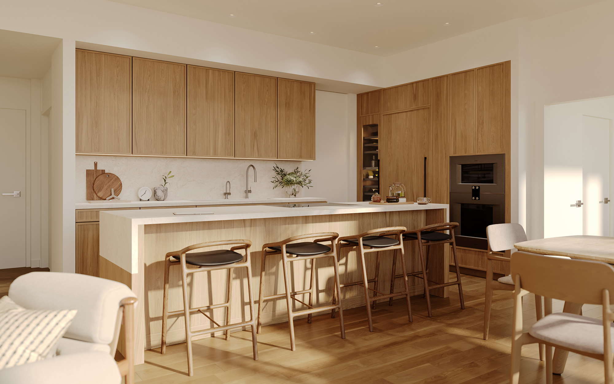 Kitchen island with seating