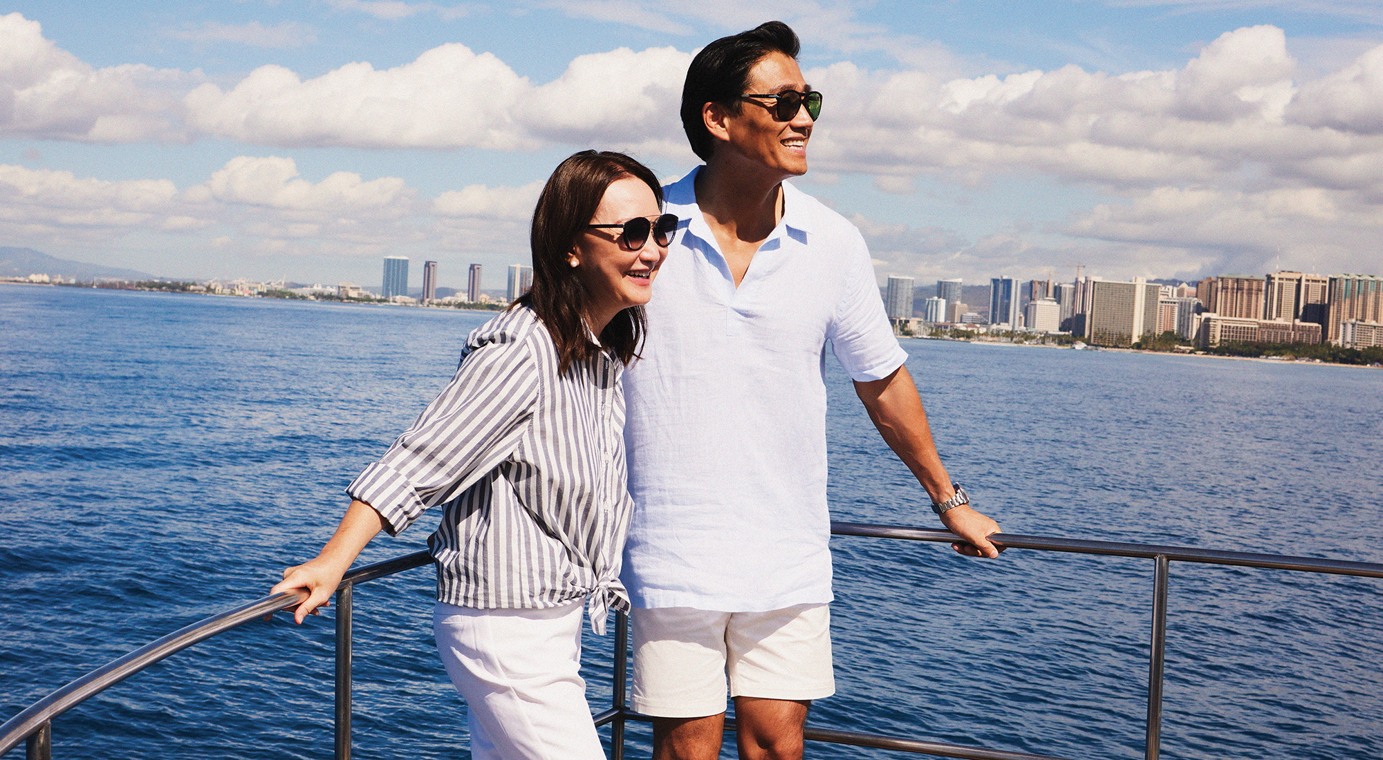 Couple on yacht