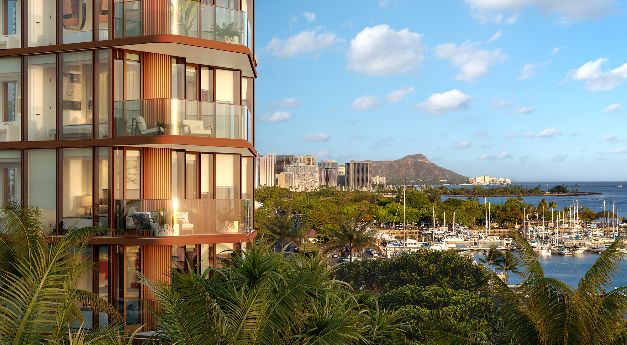 Exterior building lanais with ocean views